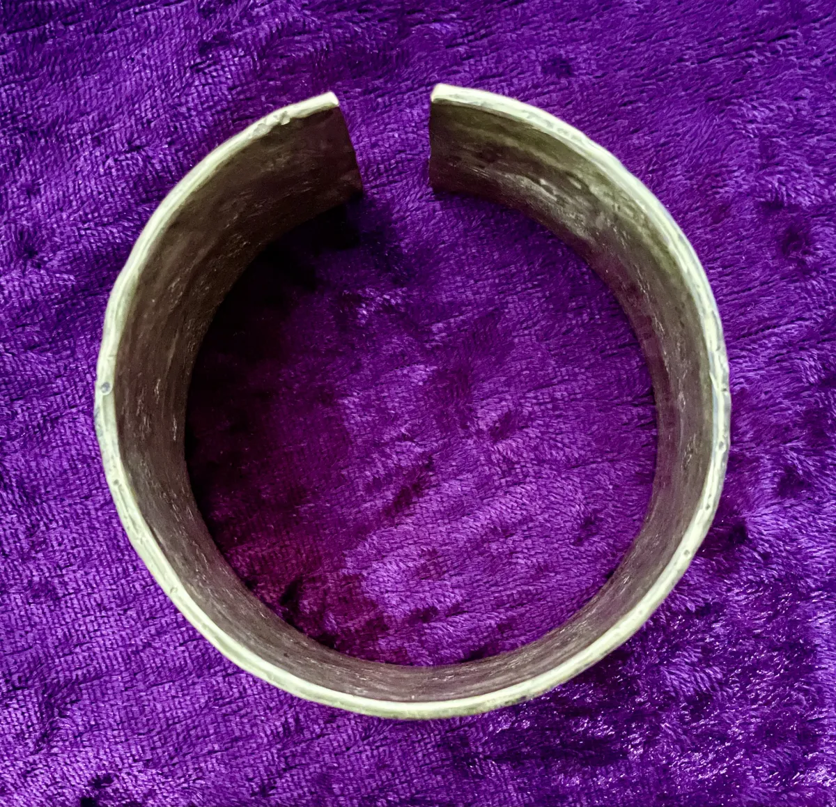 Hammered brass cuff