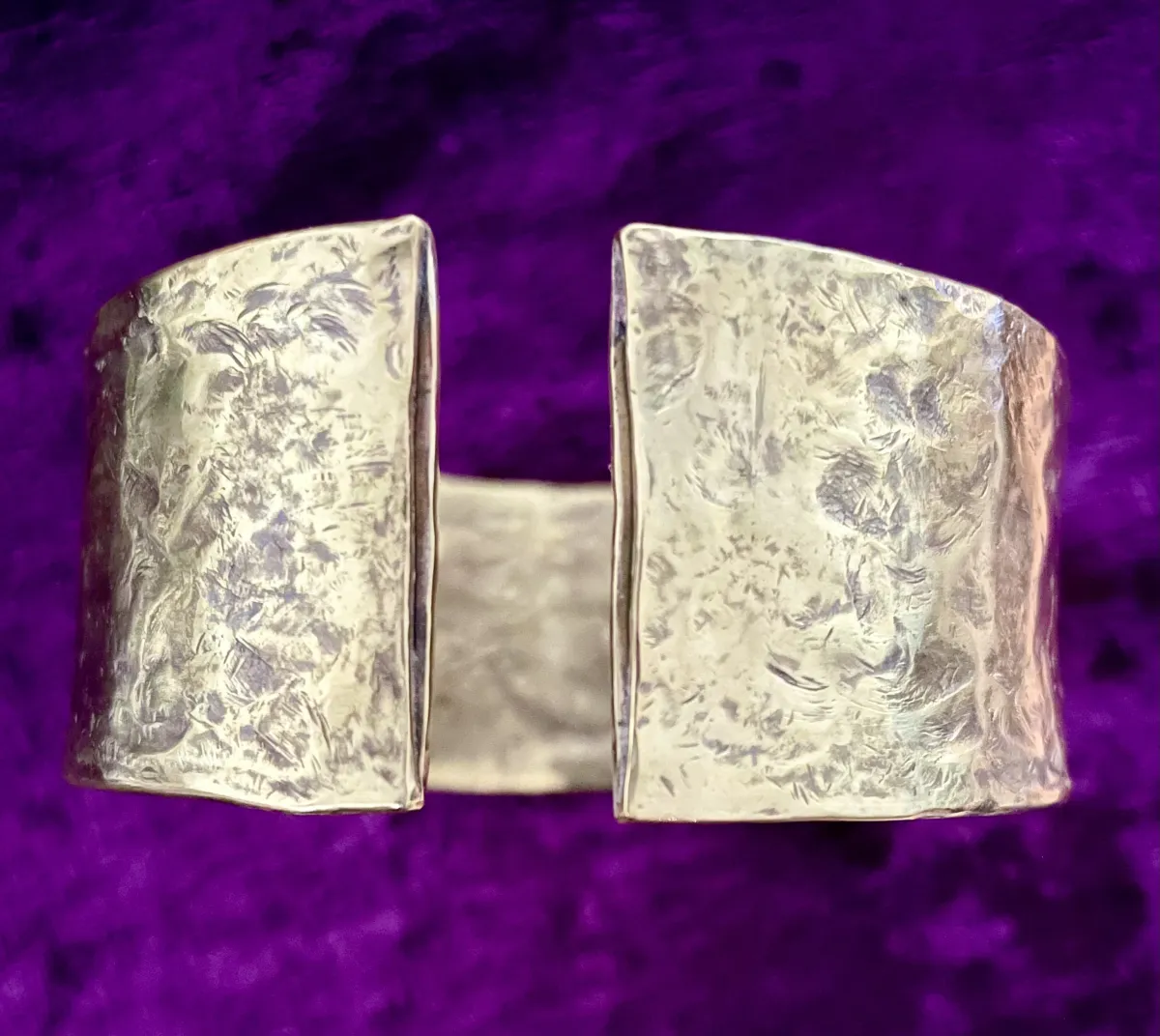 Hammered brass cuff