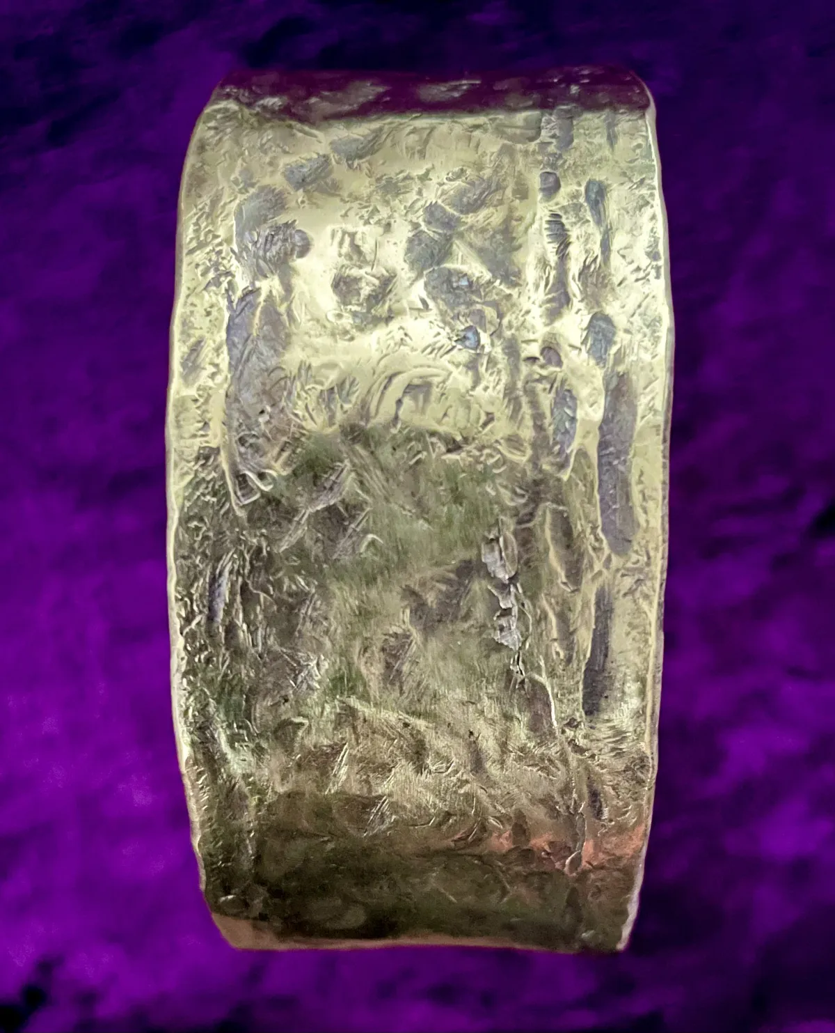 Hammered brass cuff