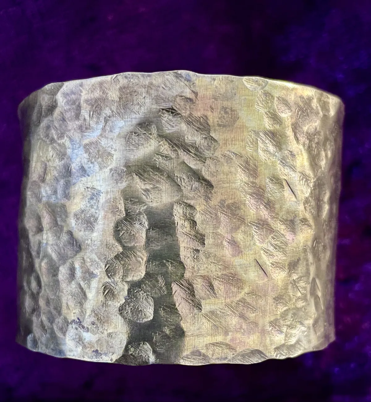 Hammered brass cuff