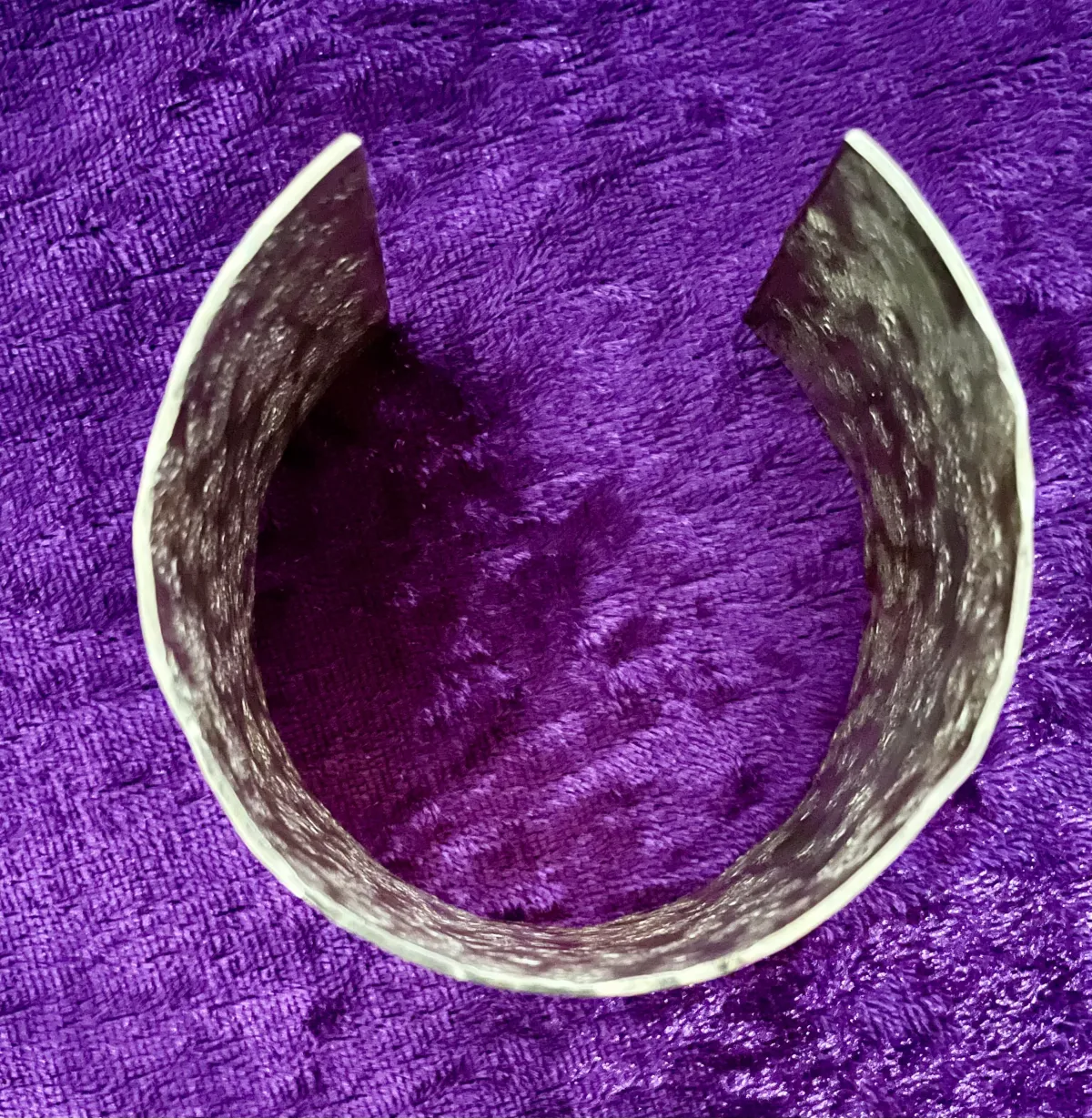 Hammered brass cuff
