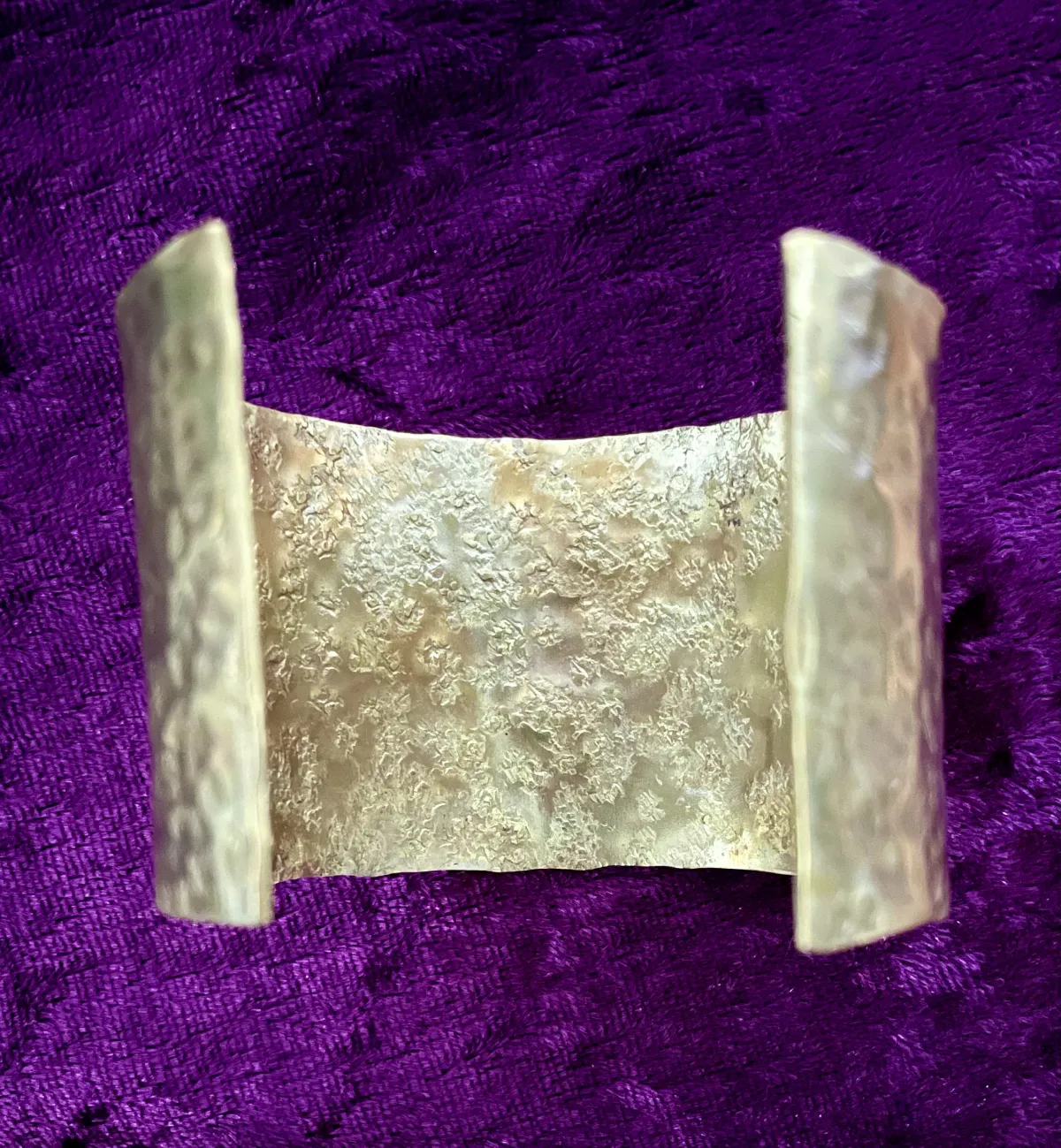 Hammered brass cuff