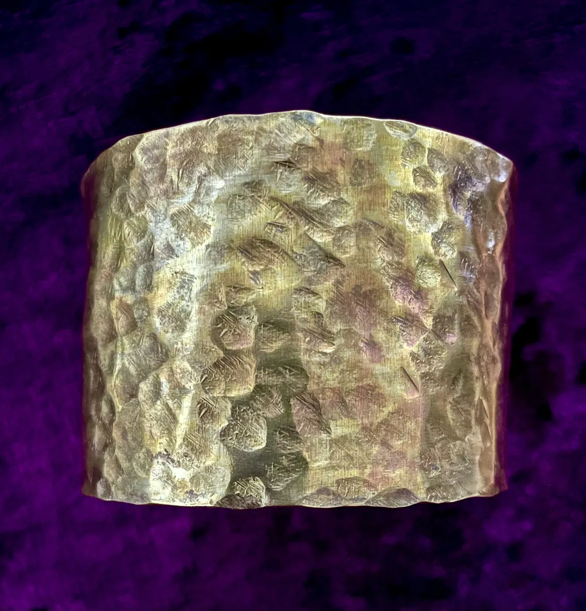 Hammered brass cuff