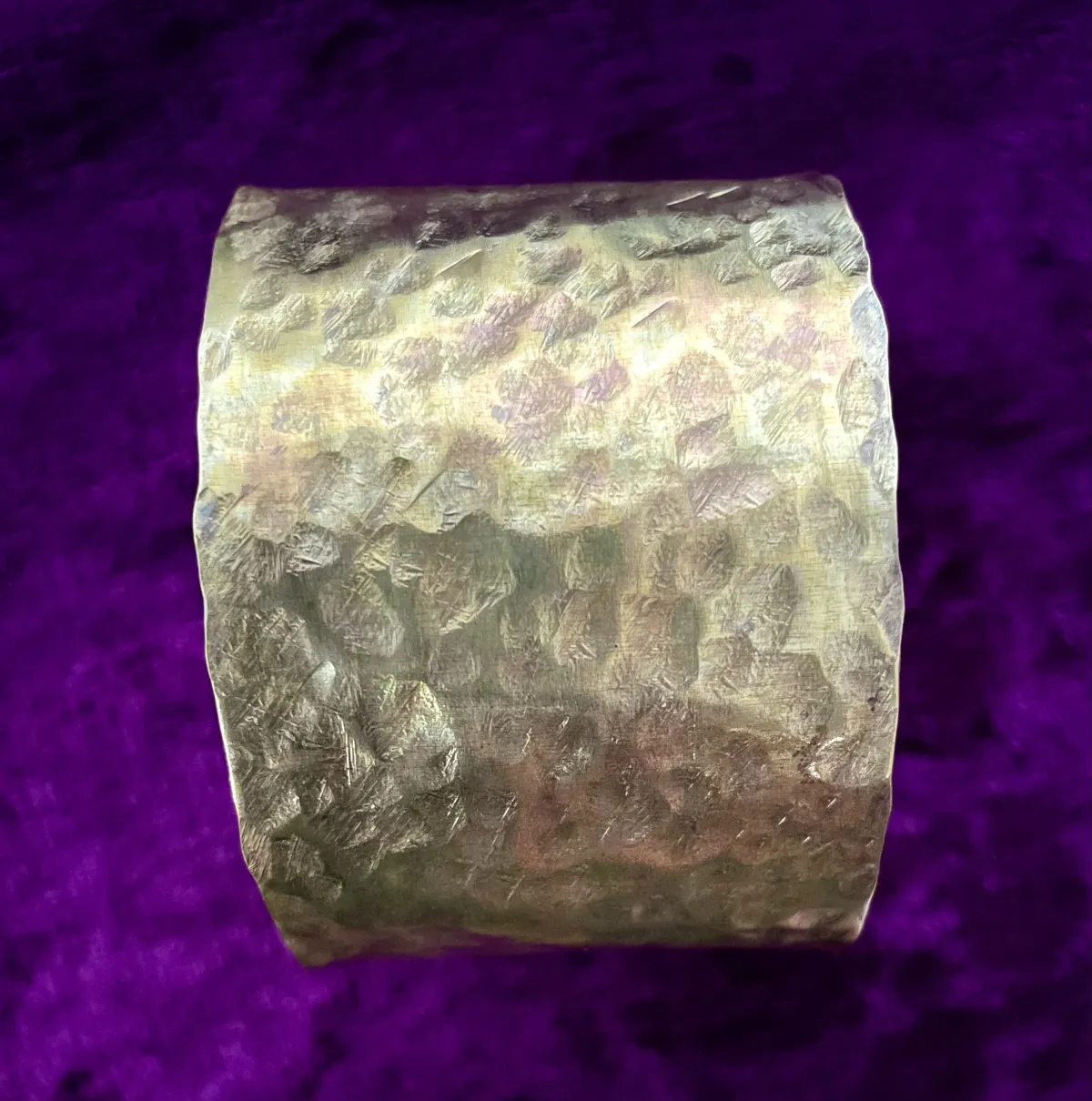Hammered brass cuff