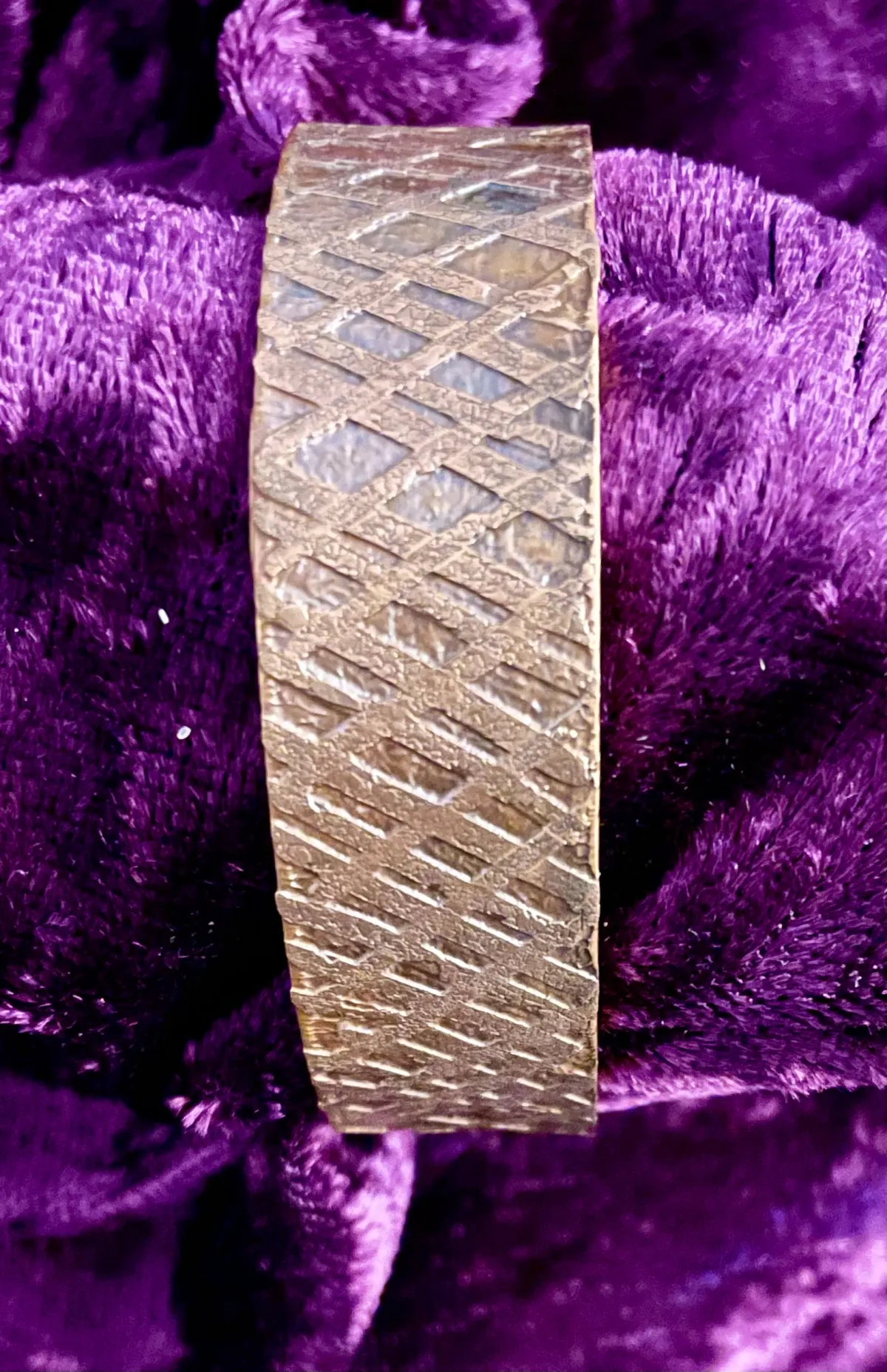 Copper etched bangle