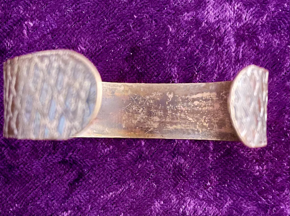 Copper etched bangle