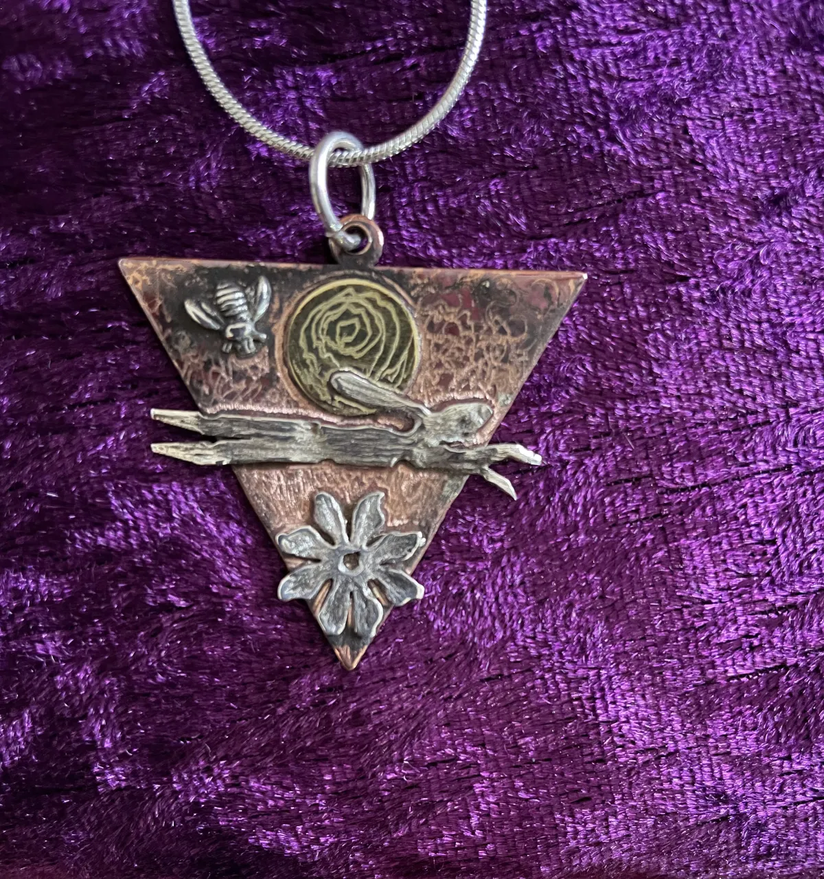 Leaping silver hare pendant