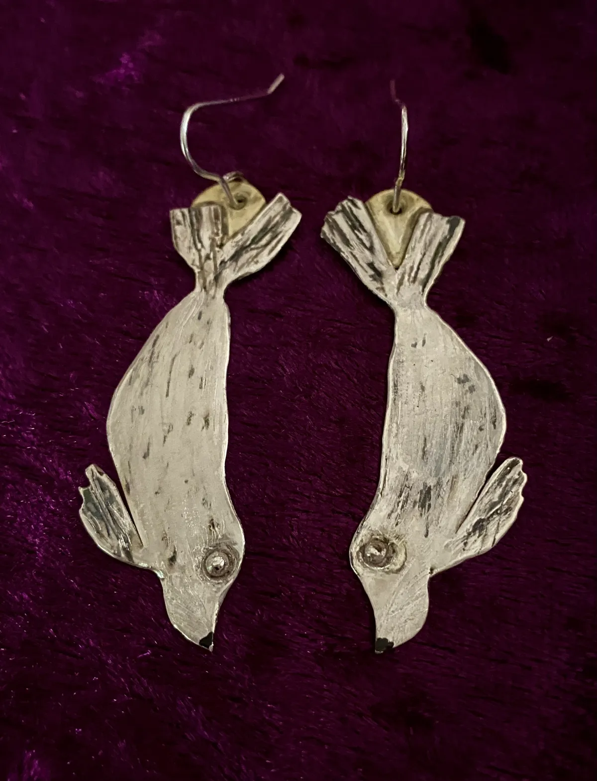Silver Seal Earrings