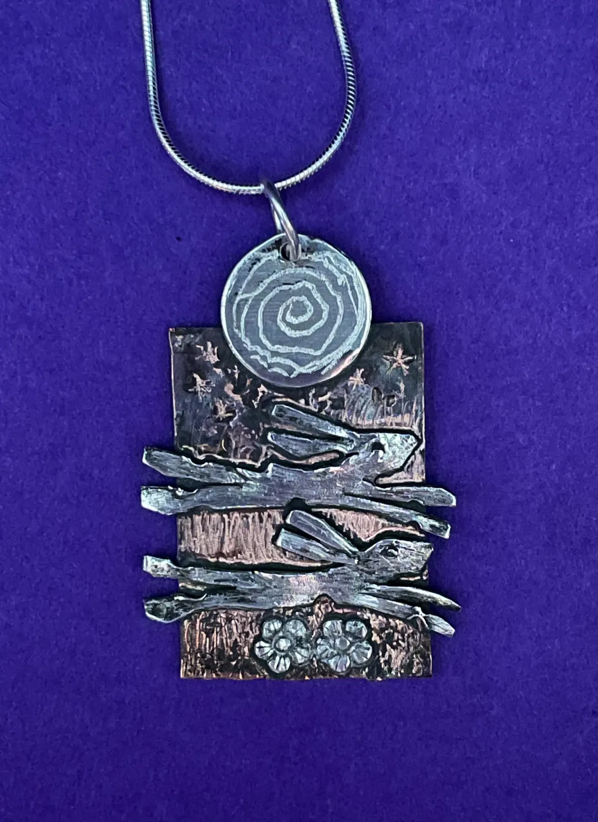 Silver leaping hares