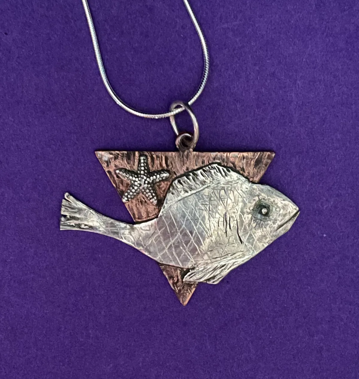 Silver fish pendant