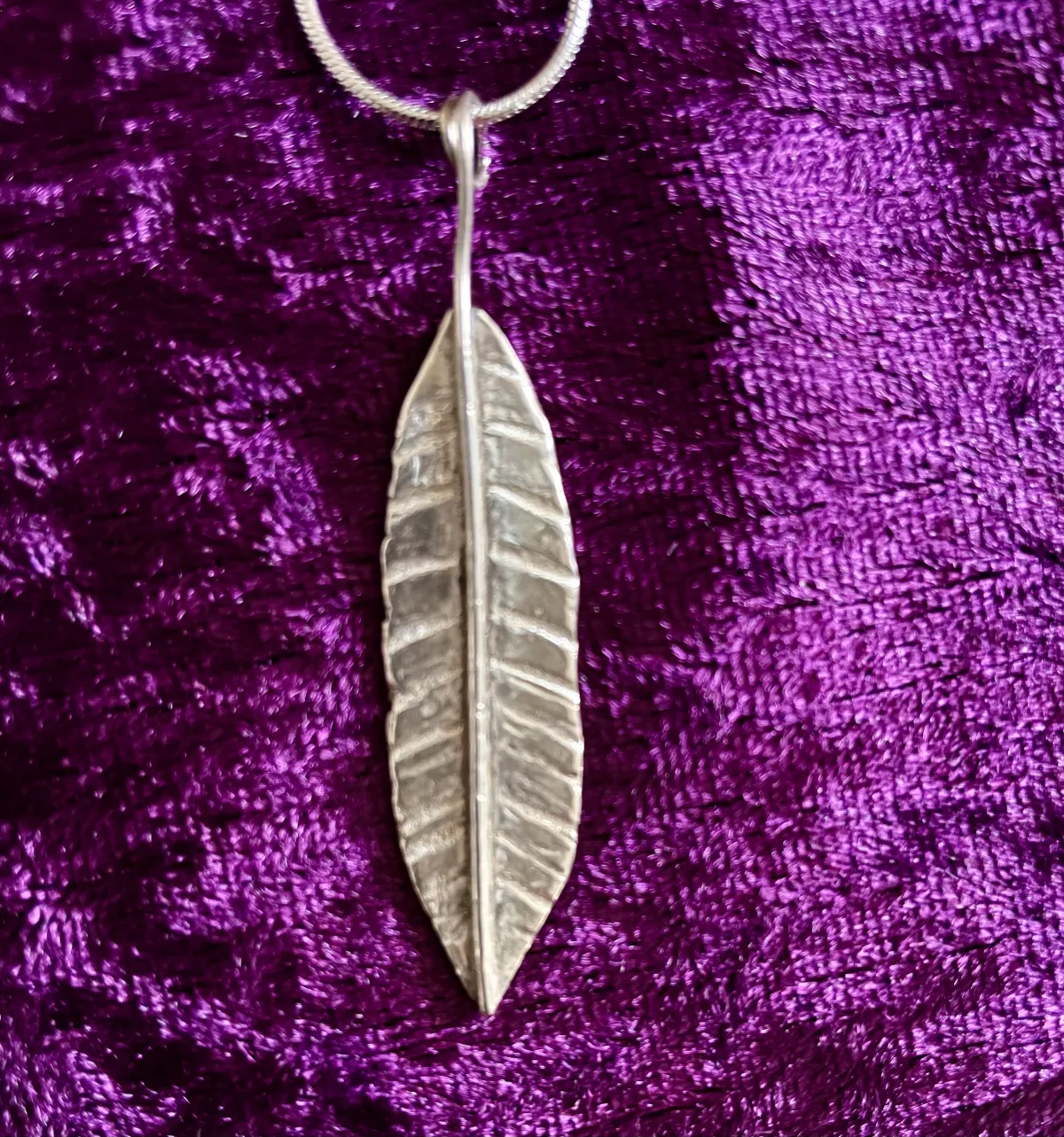 Silver leaf pendant