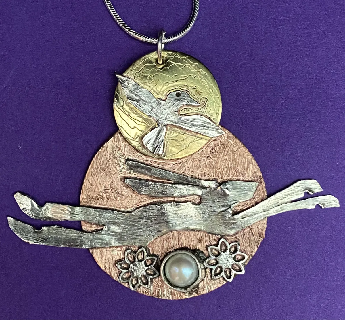 Large silver running hare