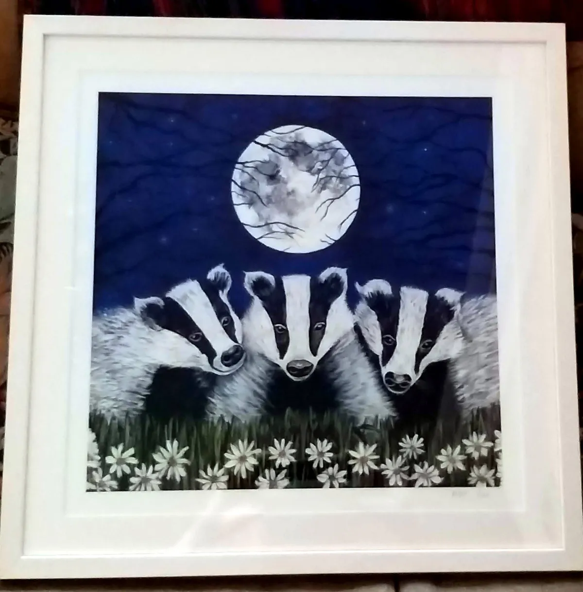 Framed Badger Print