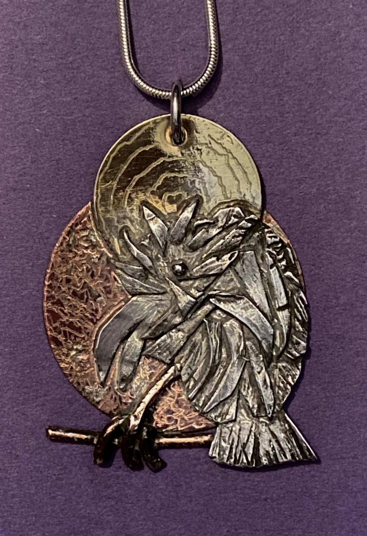 Textured Silver Raven