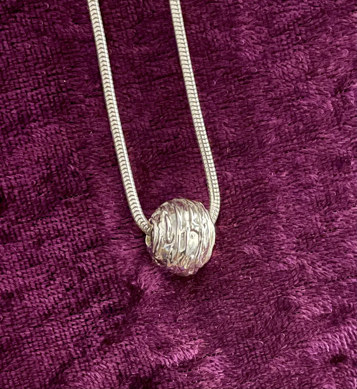 Silver Bead Pendant