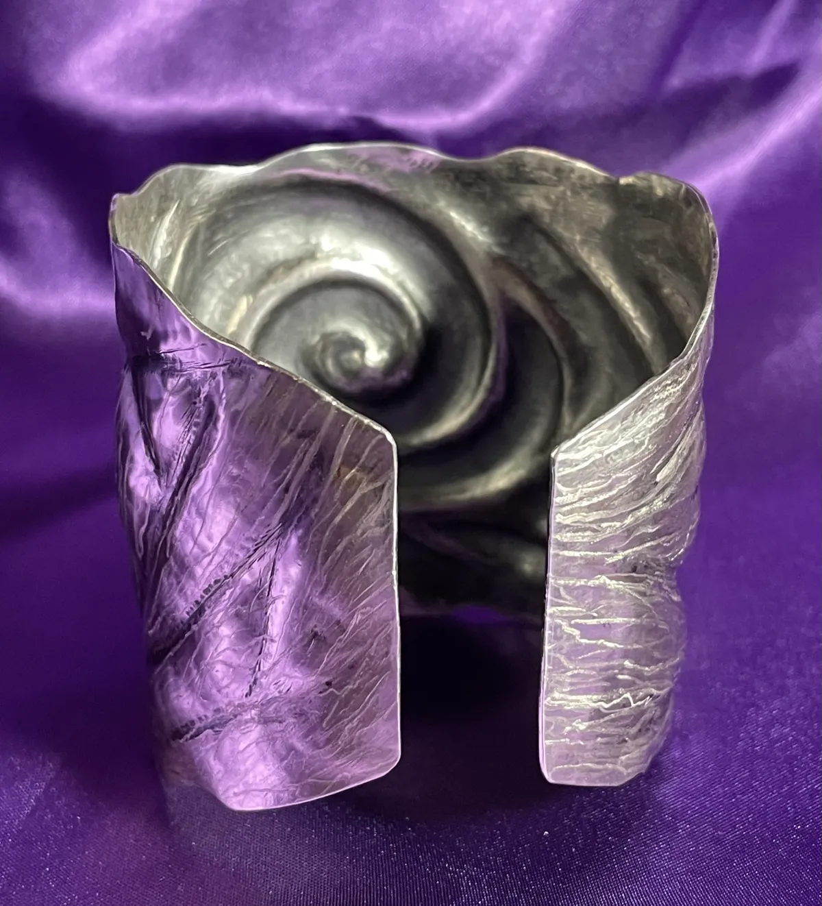Silver Sea Cuff Repousse