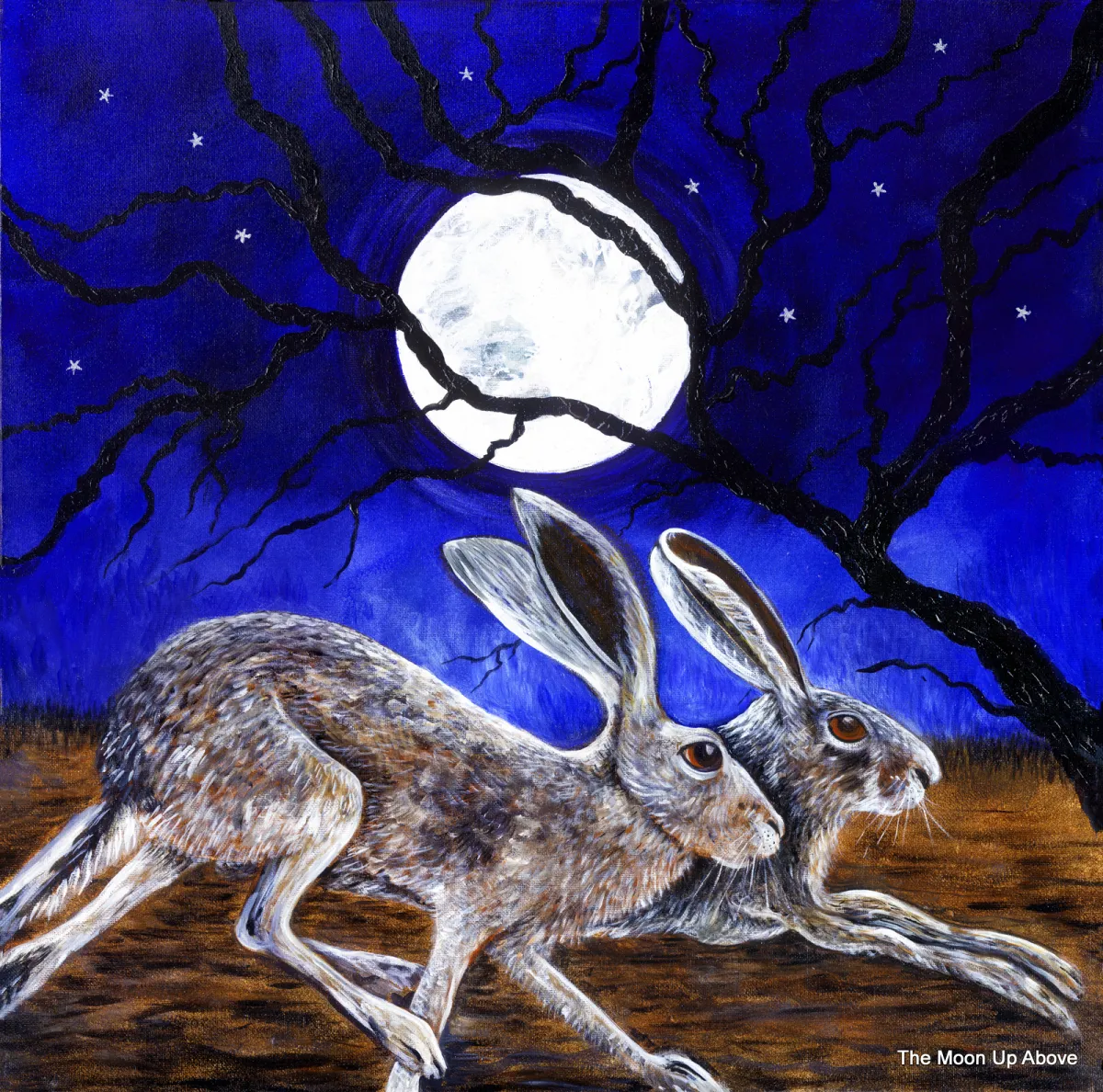 Running Hares Framed Print